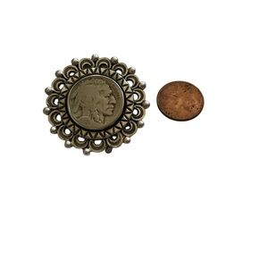 Handmade Sterling Silver Pendant with Coin Design